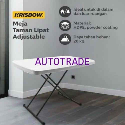 Foto Produk KRISBOW MEJA LIPAT ADJUSTABLE / MEJA LIPAT PRAKTIS SERBAGUNA dari Autotrade