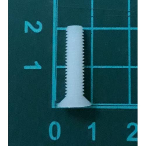 Foto Produk skrup baut screw plastik putih nylon M5 x 20 mm kepala miring dari SentraOnlineShop