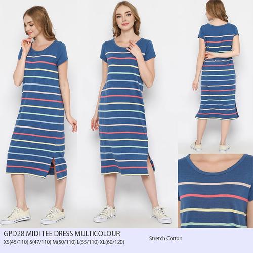 Jual GAP 28 MIDI TEE DRESS MULTICOLOUR 
