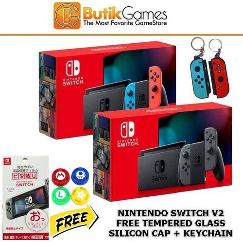 Gambar Nintendo Switch Console New Model HAC-001(-01) - Neon biru merah dari Butikgames Tokopedia