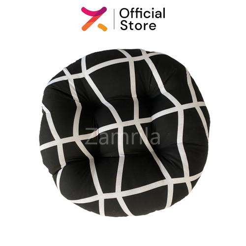 Foto Produk Black Line, Bantal Duduk Bulat Kualitas Premium Uk 50cm Big Size dari Zamrila Shop