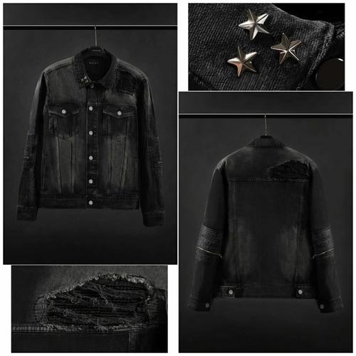 Jual Jaket Rucas Jade Black Biker Denim 
