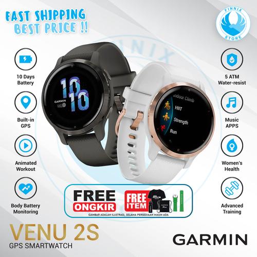 Jual GARMIN Venu 2S GPS Wi-Fi Running Smartwatch - Garansi Resmi - Slate  Graphite - Jakarta Utara - Finnix Store | Tokopedia