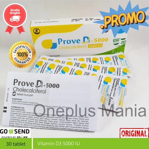 Jual VITAMIN D 5000 IU PROVE D3 HARGA PERBOX ISI 30 Jakarta Timur