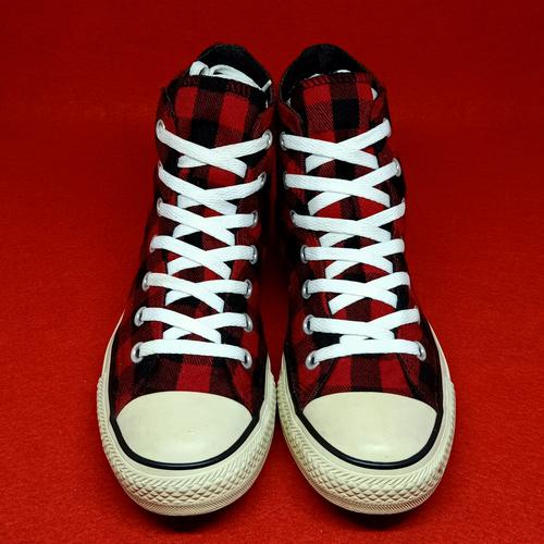 converse high plaid
