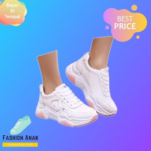 Jual sepatu wanita korea import sneakers boots kets wedges high