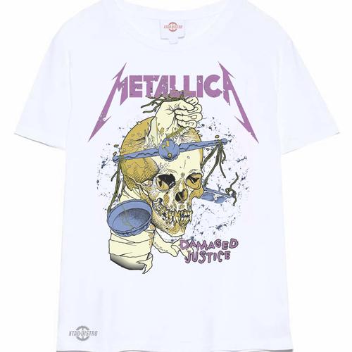 DAMAGED JUSTICE WHITE / kaos musik 