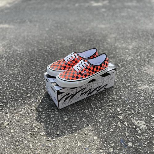 orange checkered vans old skool