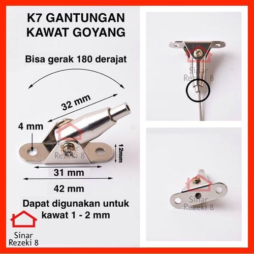 K7 Rak Jual Gantungan Kawat Seling K7 Goyang / Bracket Rak Ambalan ATAS Sling ...