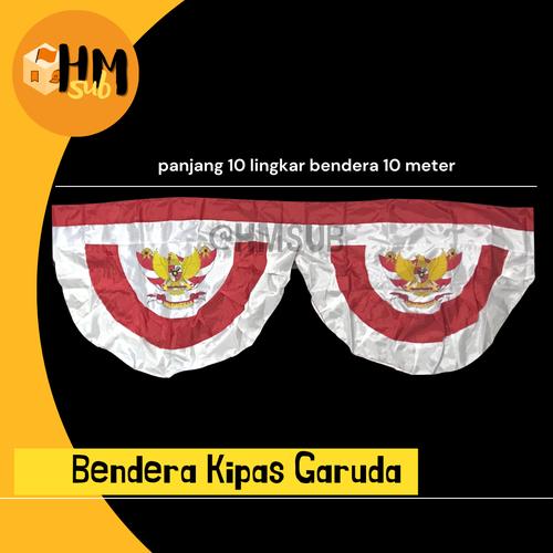 Jual Bendera Kipas Garuda 10 meter/Bendera Rampel/Dekorasi Hari ...