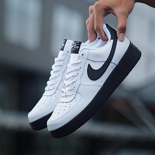 Jual NIKE AIR FORCE 1 WHITE BLACK SOLL 