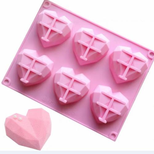 Gambar LYS 3X2 3D HATI LOVE DIAMOND SILIKON CETAKAN FONDANT KUE COKLAT AGAR dari GizelShop Kota Surabaya Tokopedia
