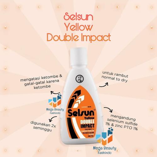 Gambar Shampoo Selsun Yellow Double Impact 100ML dari Mega Beauty Fashindo Kab. Tangerang Tokopedia