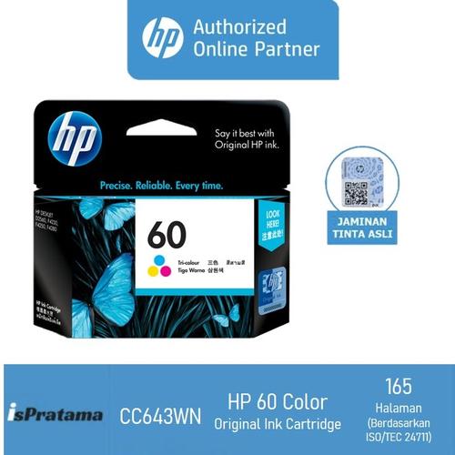 Jual TINTA Hp 60 COLOR ORIGINAL - Jakarta Pusat - ISPRATAMA | Tokopedia