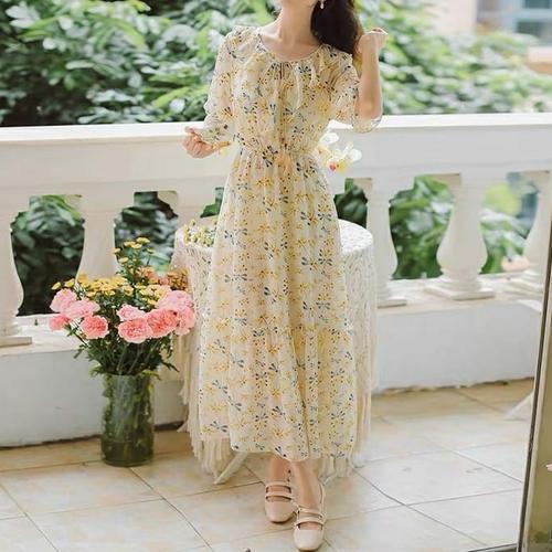 Jual Maxi Long Dress Classic Vintage 