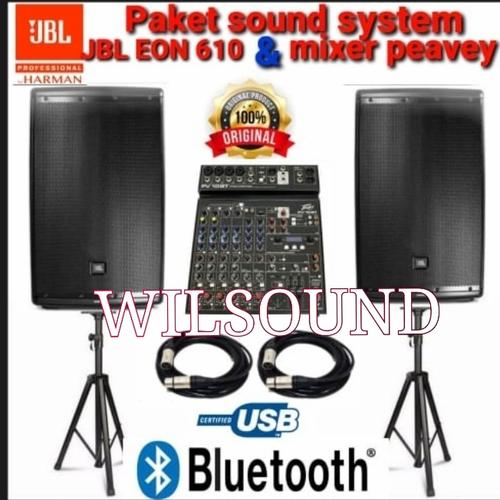 PAKET SOUND SYSTEM JBL EON 610 MIXER PEAVEY BLUETOOTH USB ORIGINAL di  Wilsound Tokopedia