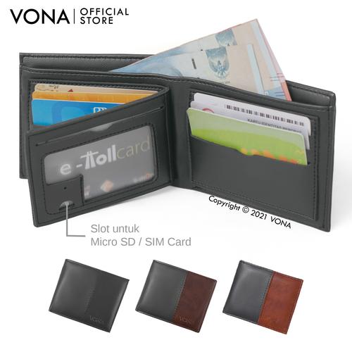 Gambar VONA Dompet Pria Kulit PU / Dompet Lipat Laki laki Keren - ODIN - Hitam dari VONA Jakarta Selatan Tokopedia