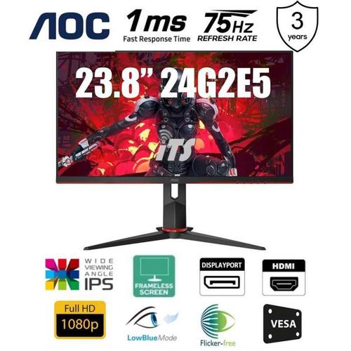 Jual Monitor LED Gaming AOC 24G2E5 FHD AMD Freesync 1ms