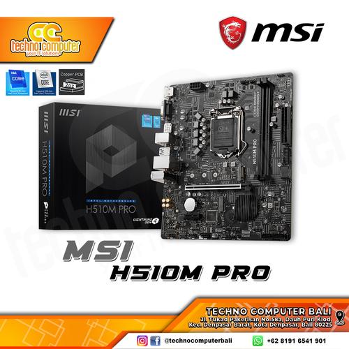 Gambar MOTHERBOARD MSI H510M PRO - INTEL LGA1200 dari Techno Computer Bali Kota Denpasar Tokopedia