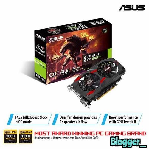 Foto Produk VGA ASUS Cerberus GeForce® GTX 1050 Ti OC Edition 4GB GDDR5 dari Blogger_