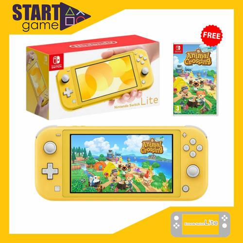 Jual Nintendo Switch Lite Yellow FREE Kaset Animal Crossing New