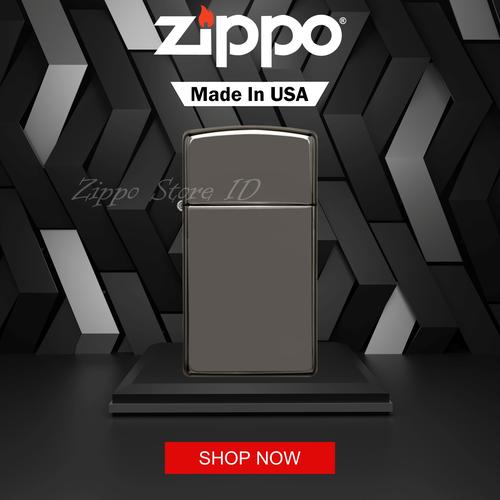 Jual Korek Api Zippo Slim Black Ice 20492 Original Made In USA Kab