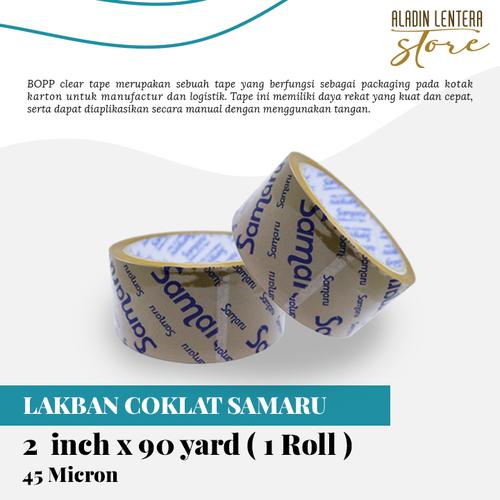 Gambar LAKBAN COKLAT SUPER MURAH SAMARU 2inch x 90yard 45mic dari ALADIN LENTERA INTEGRA Jakarta Timur Tokopedia