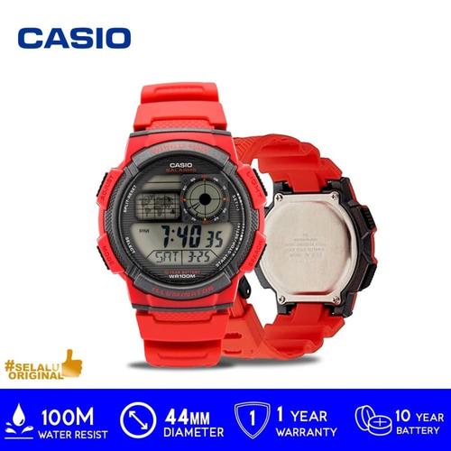Gambar Jam Tangan Casio General AE-1000W-2AVDF Original Murah - Merah dari GrosirGshock Jakarta Pusat Tokopedia