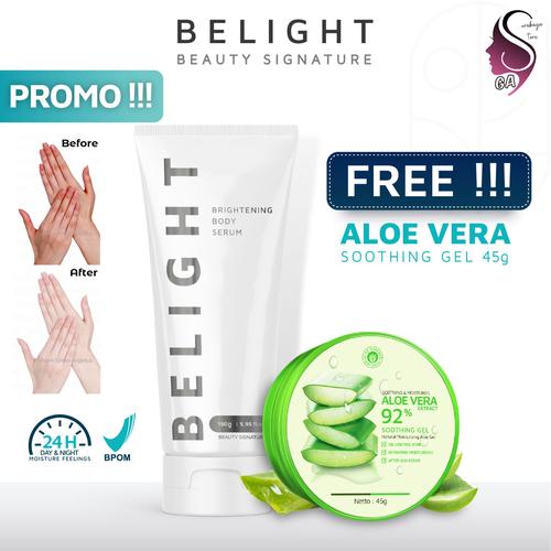 Foto Produk Pemutih Badan Permanen BPOM, Belight Brightening Body Serum Pencerah dari Alami Green Angelica