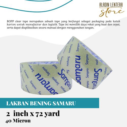 Gambar LAKBAN BENING SUPER MURAH SAMARU 2inch x 72 yard 40mic dari ALADIN LENTERA INTEGRA Jakarta Timur Tokopedia