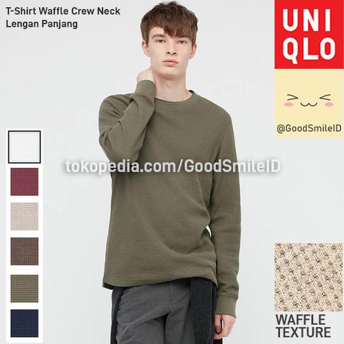 Jual UNIQLO T-SHIRT WAFFLE CREW NECK 