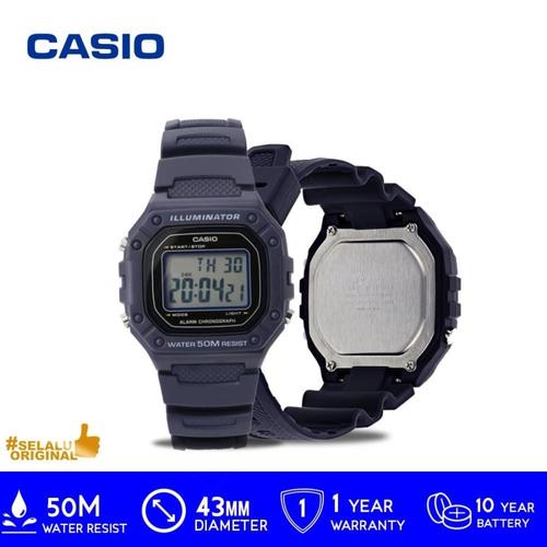 Foto Produk Casio Original W-218H/ W218H 1A - Jam Tangan Pria Digital - Karet - Biru dari GrosirGshock