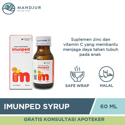 Gambar Imunped Sirup 60 mL - Suplemen Zinc dan Vitamin C Anak dari mandjur Jakarta Pusat Tokopedia