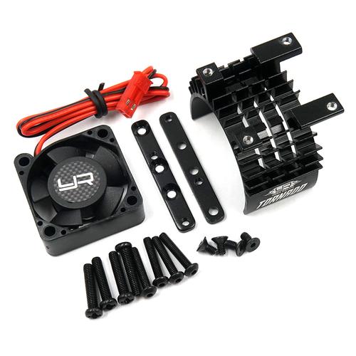 Foto Produk YR Alu 540 & 550 Motor Heat Sink with Tornado Fan - Black (YA-0653BK) dari Tamiyatoys