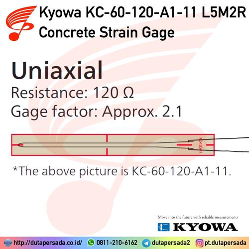 Jual Kyowa KC60120A111 L5M2R Concrete Strain Gage / Gauge Beton