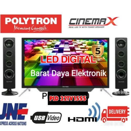 Jual POLYTRON LED TV 32 Inch HD - PLD32T1550 [Speaker Tower] - Kota ...
