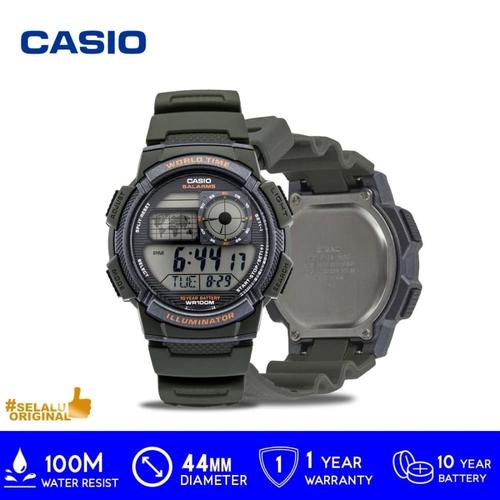 Gambar Casio GENERAL AE-1000W-1AVDF / AE 1000W 1AVDF / AE-1000W ORIGINAL - Hijau dari GrosirGshock Jakarta Pusat Tokopedia