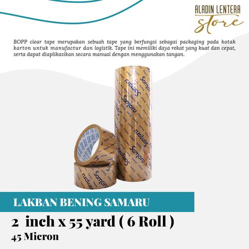 Gambar LAKBAN COKLAT SUPER MURAH SAMARU 2inch x 55Yard 45mic (6 roll) dari ALADIN LENTERA INTEGRA Jakarta Timur Tokopedia