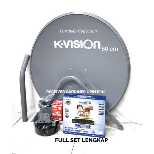 Jual Parabola Mini Kvision 60 Cm Full Set + 1 Pcs Receiver Gardiner