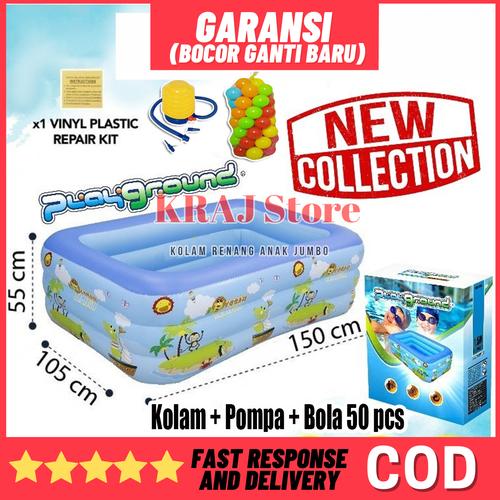 Gambar Kolam Renang Anak Kotak 2 Ring Dasar Gelembung Jumbo Besar Murah - 120cm PG1030, Kolam Saja dari Kolam Renang Anak Jumbo Jakarta Barat Tokopedia