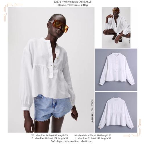Jual 62675 - White Basic (XS,S,M,L 