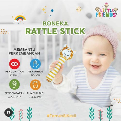 Jual LITTLE FRIENDS Rattle Stick Boneka Rattle Mainan Bayi Kerincing ...