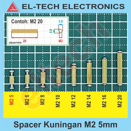Jual Spacer Kuningan Penyangga Dudukan PCB M2 5mm 5 mm 0.5cm 0.5 cm