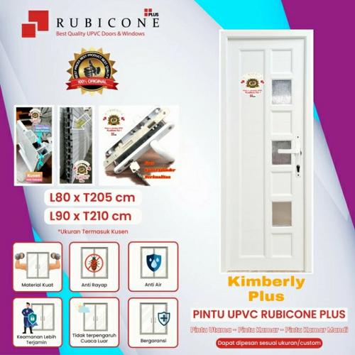 Foto Produk Pintu Utama & Kamar UPVC Rubicone Plus-Liberty RC8-Putih - L 90 x 210 cm, Engsel Kanan dari rajanyapintusby