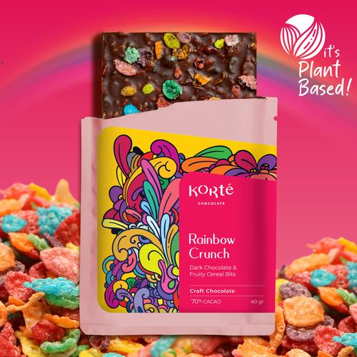 Gambar Korte Rainbow Crunch Chocolate Bar dari Korte Chocolate Kota Surabaya Tokopedia