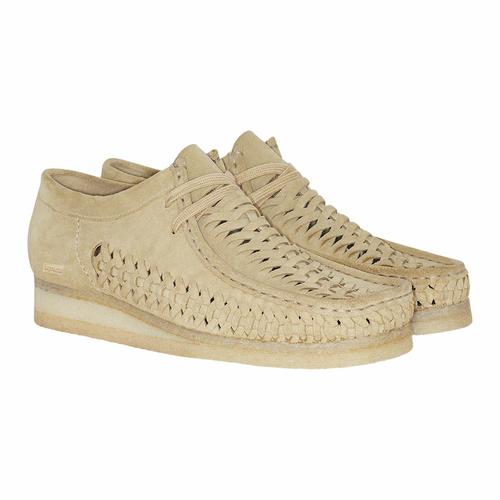 Jual Supreme x Clarks Woven Wallabee 