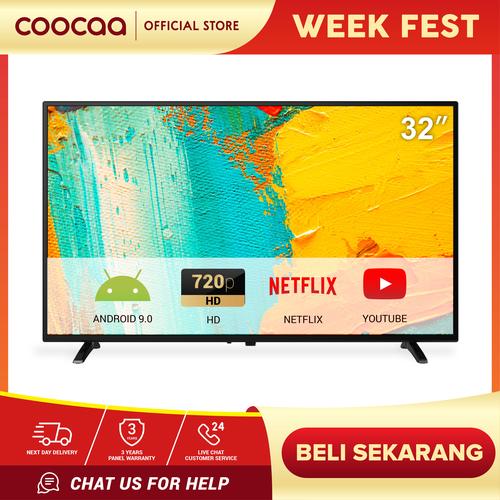 Foto Produk COOCAA Digital TV LED 32 inch - Android 9.0 - Panel HD - Youtube - Net dari Coocaa Official Store