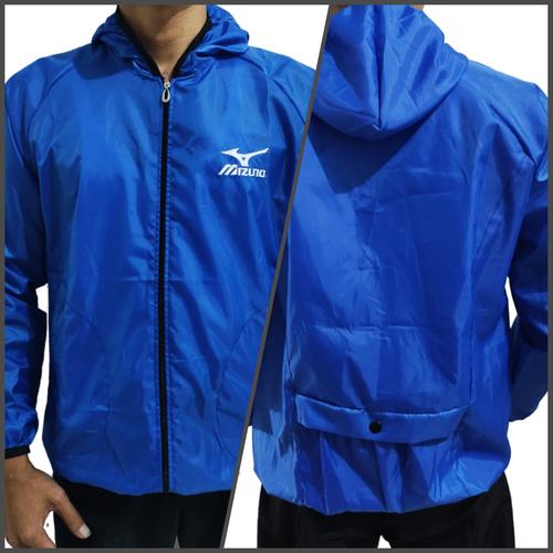 Jual Jaket Sauna Olahraga Parasut Mizuno - Biru, XXL - Kota Tasikmalaya -  Source_Code | Tokopedia