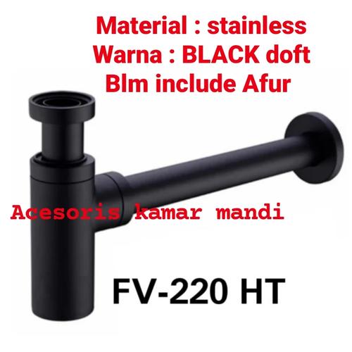 Jual PTRAP hitam pembuangan wastafel tanpa afur black/sifon wastafel