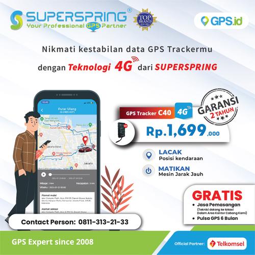 Foto Produk GPS TRACKER SUPERSPRING PELACAK KENDARAAN C40 (READY) Jaringan 4G dari Super Spring Official